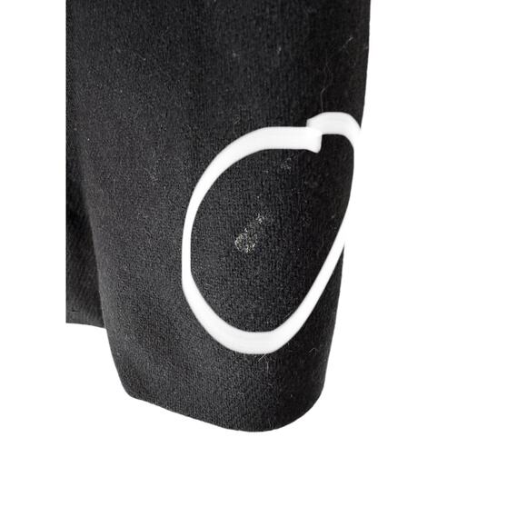 Vintage Black Academia Single Button Oversized Preppy Wool Blazer Size 14 - Picture 3 of 12